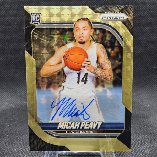 Micah Peavy 2025-26 Prizm Basketball Gold Vinyl FOTL Auto /5 Pelicans RC #31