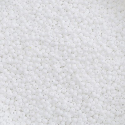 John Bead Czech Glass Seed Beads 10/0, White Opaque, 66gr, Vial (3x22g)