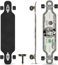 Drop through Longboard Skateboard Freeride - Includes T-Tool