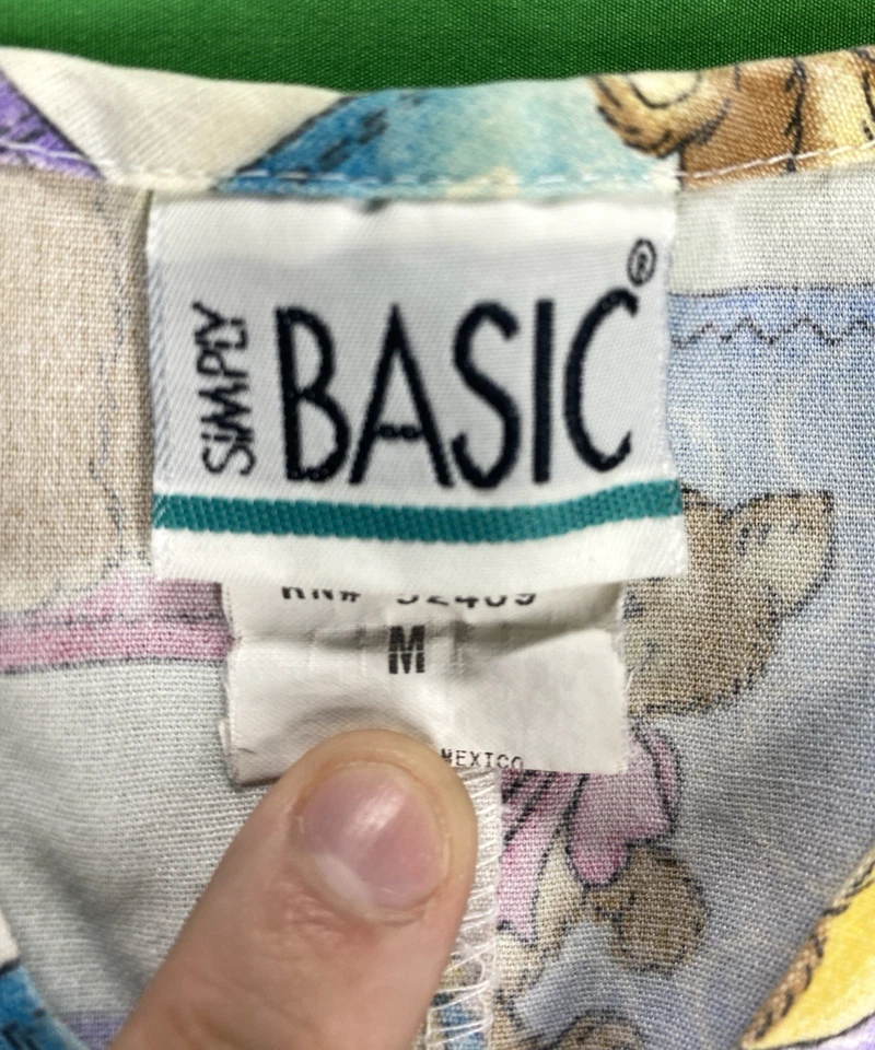 Medium Bear Cat Dog Simply Basic Scrub Shirt - Image 2 of 4