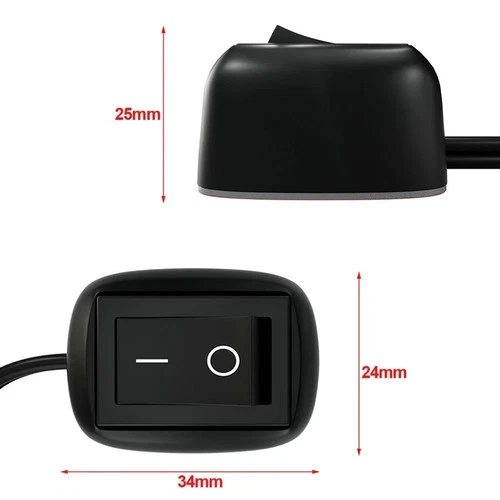 12V 24V Surface Mount Switch Paste-Type Rocker Switch 12V/7.5A 24V/3.8A - Picture 3 of 7