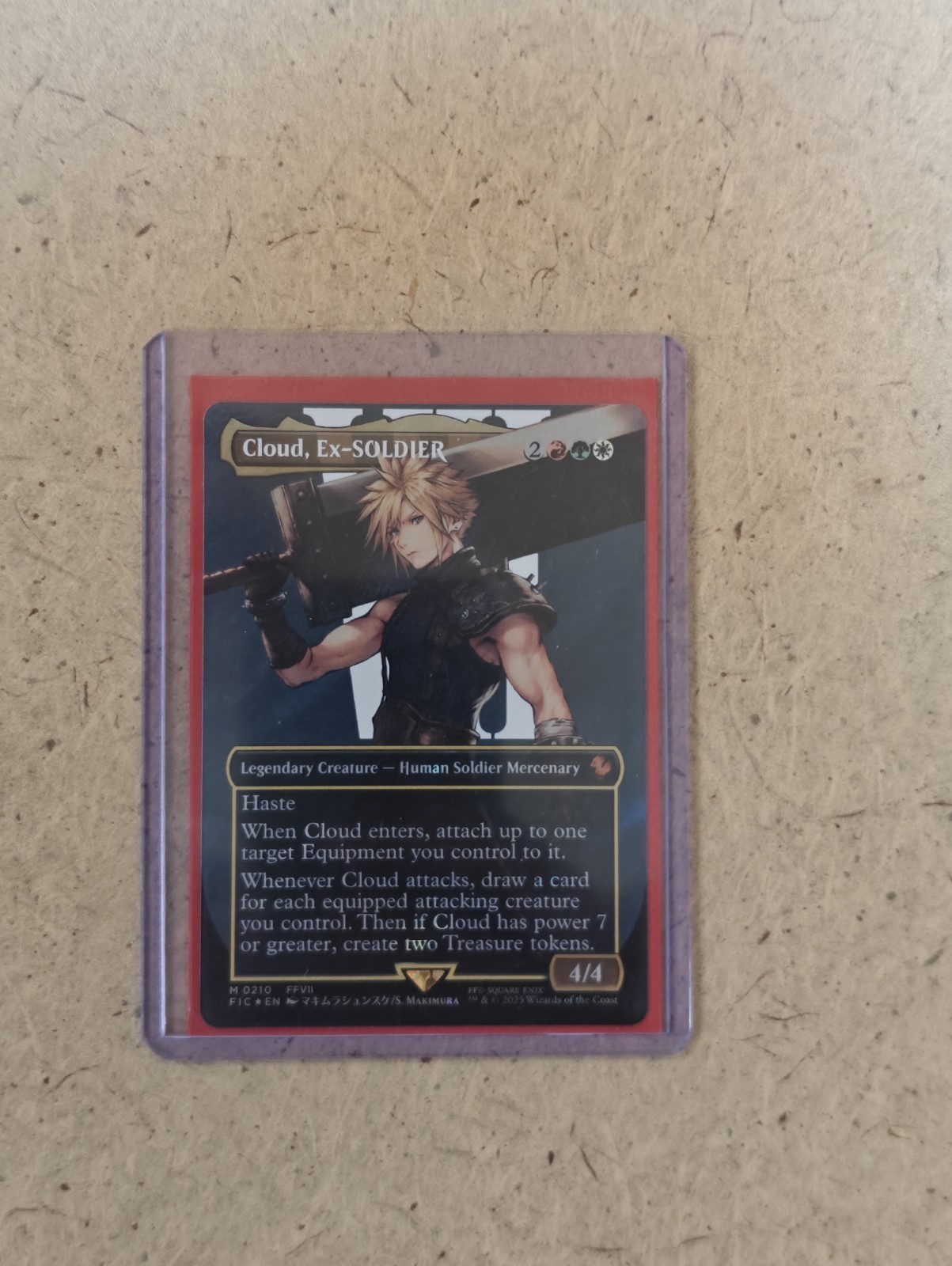 Cloud, Ex-SOLDIER (Borderless) (Surge Foil) Commander: Final Fantasy Foil