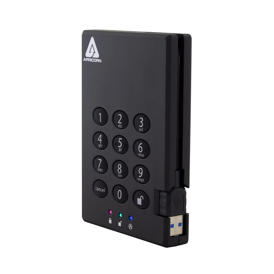 Apricorn Aegis Padlock 128 GB USB 3.0 SSD 256-Bit Encrypted Portable Drive (A... - Image 2 of 4