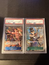 One Piece CCG 3rd Anniversary Winner Gold Ace And Sabo Psa 10 Sequential