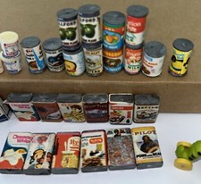 Lot of 40 Vintage Dollhouse Mini Grocery Store Brands Toys Plants Misc