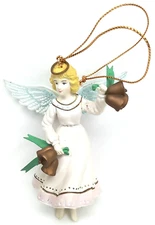 Vintage Christmas Ornament Angel Mistletoe Magic 1990s Holiday