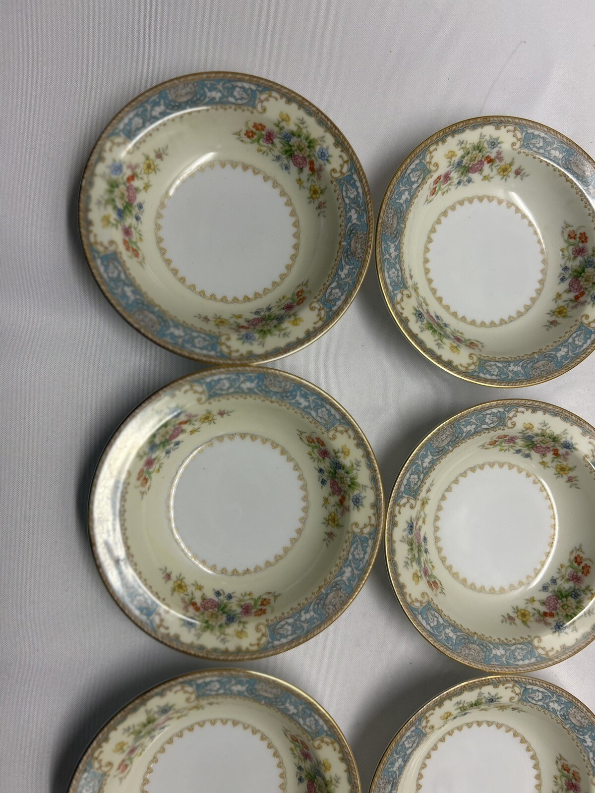 12 Noritake CHEVONIA CHINA Berry Dessert Bowls 5 3/4” Occupied Japan Excellent