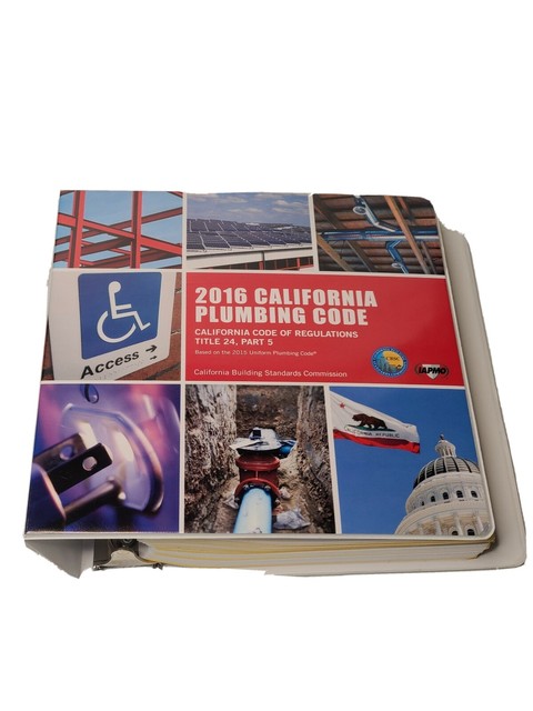 2016 California Plumbing Code By International Association Of Plumbing And Mechanical Officials 