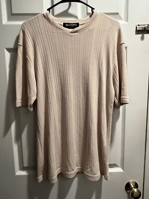 Brandini Le Collezioni Men's Short Sleeve Tan Top