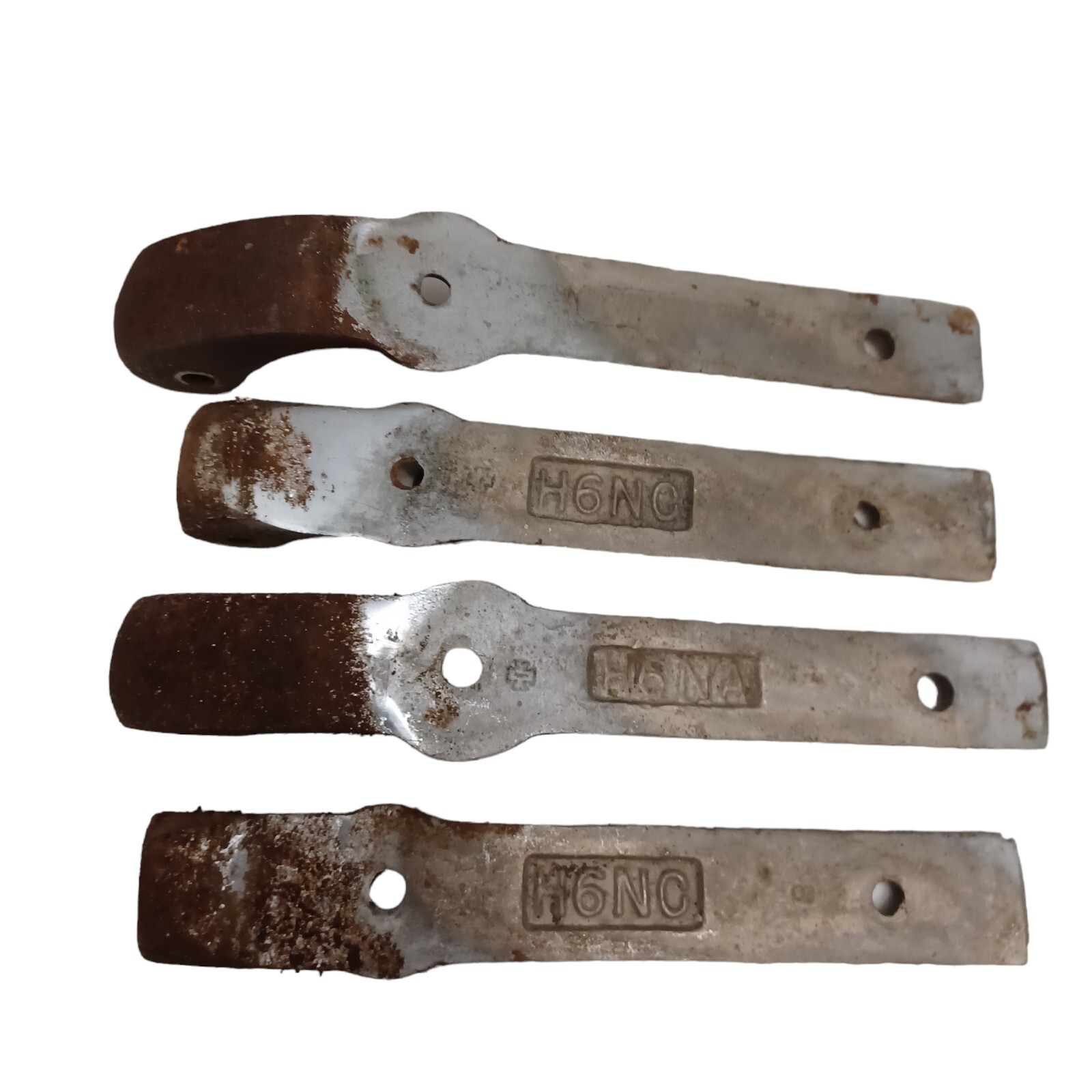 Antique Koken Barber Shop Chair Set of 4 Cast Iron Armrest Brackets