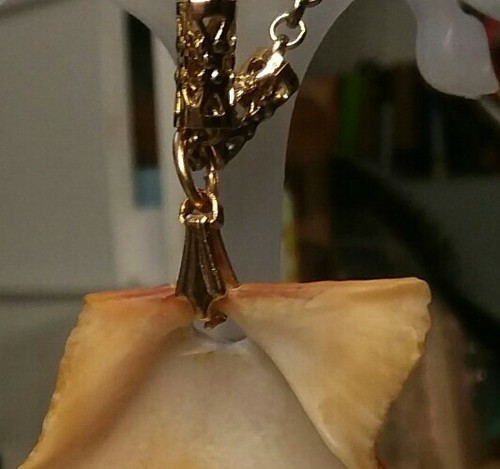 MaryBee Jewelry: 2" Shell Pendant On A 32" Brass Tone Chain 12-01-2020 - Picture 7 of 11