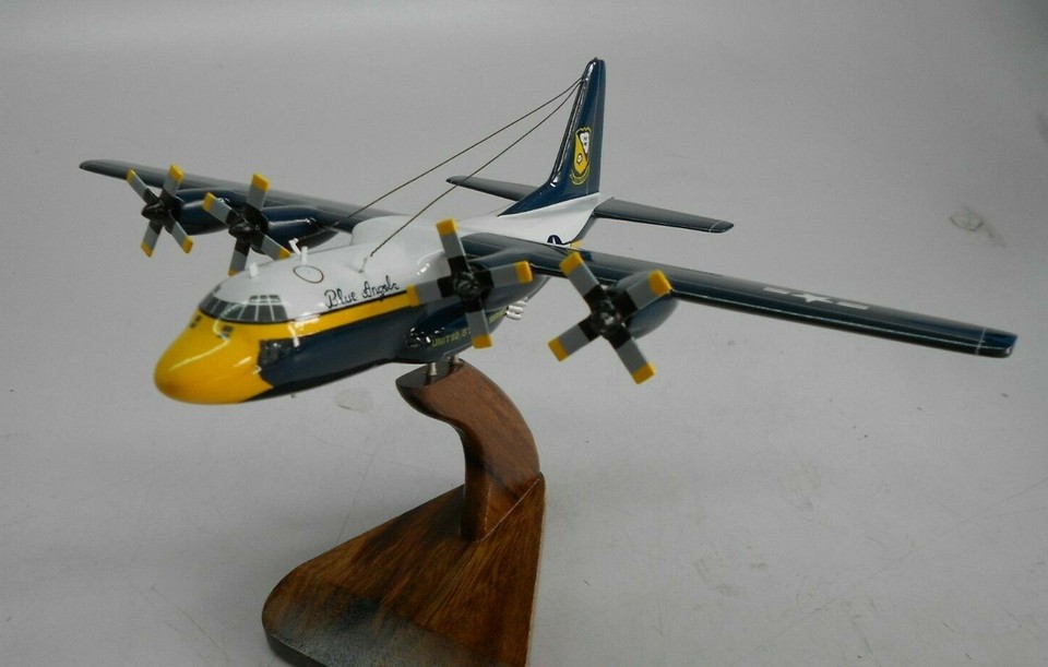 C-130 Hercules Blue Angels C130 Airplane Desk Wood Model Big New | eBay