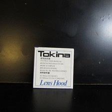 Used Tokina Lens Hood Manual guide for 35-70mm f4 and 35-105mm f3.5-4.3