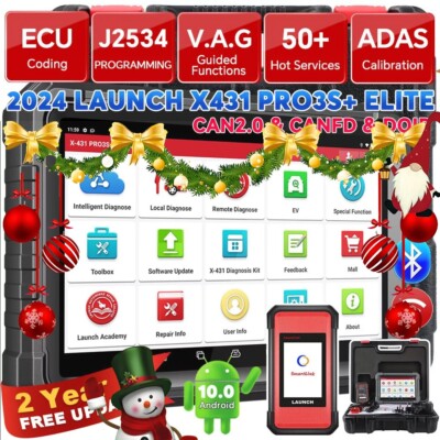 2025 LAUNCH X431 PRO3S+ELITE Car Diagnostic Scanner Tool Programming Key Coding