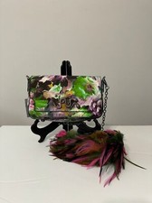 SHARIF ORIGINAL LACQUERED LEATHER SNAKES AND FEATHERS CROSSBODY NEW VERY RARE