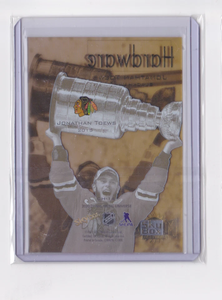 2020-21 NHL METAL UNIVERSE HARDWARE INSERT JONATHAN TOEWS #CH-14 BLACKHAWKS - Image 2 of 2