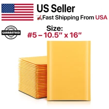 #5 10.5x16 (10.5x15) Kraft Bubble Mailers Padded Envelopes Mailing Shipping Bags