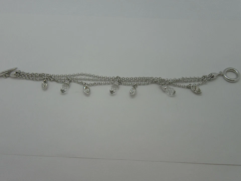 Liora Edelstahl Hänger Kristall Tropfen Armband mit Geschenkbox - Bild 2 von 4