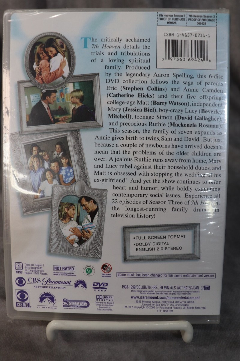 その他 7th Heaven: Complete Third Season/ [DVD] [Import] 7th Heaven - Complete Third Season 3 (DVD, 6-Disc Set) STEPHEN