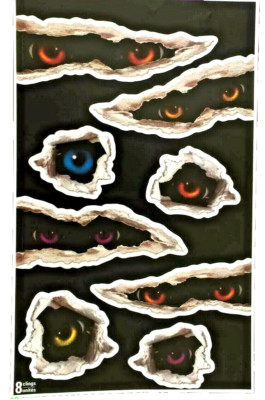 Creepy Scary Spooky EVIL EYE WINDOW CLING Halloween Horror Prop Party Decoration