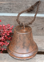 ❤ SchöNe Klingel Glocke Eisen Metall Antiklook Vintage Weihnachten Rostlook ❤