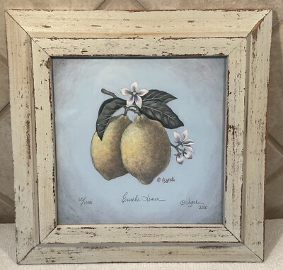 Eureka Lemon Print Signed By Lyndi Lende Framed 12x12 - Limited Edition 65/1095