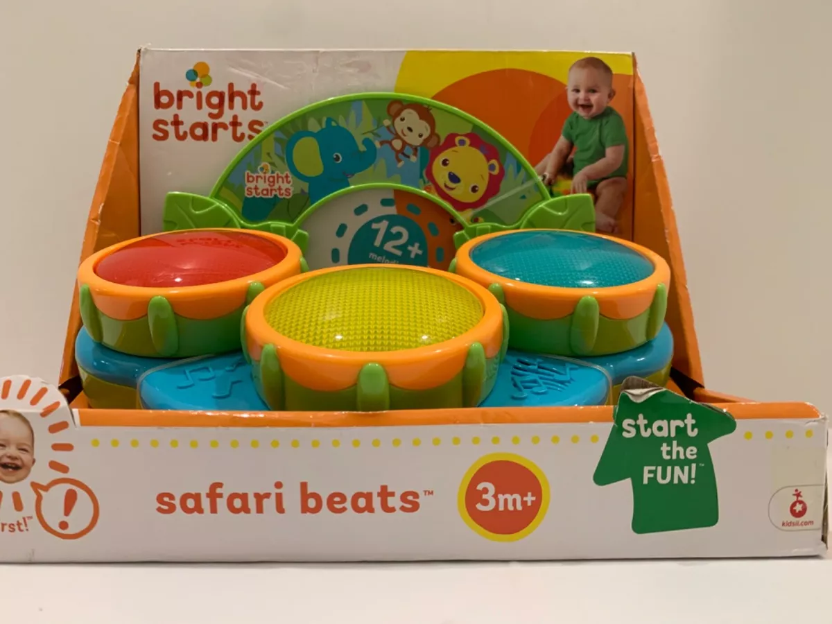 BRIGHT STARTS SAFARI BEATS DRUM KIT BABY CHILD MUSICAL TOY