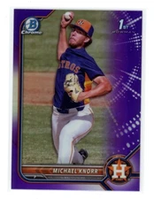 2022 Bowman Chrome Draft Purple Refractor Michael Knorr #120 /250