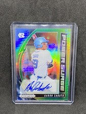 2020 Prizm Draft Picks Power Surge Green Yellow Hyper Aaron Sabato Auto B9