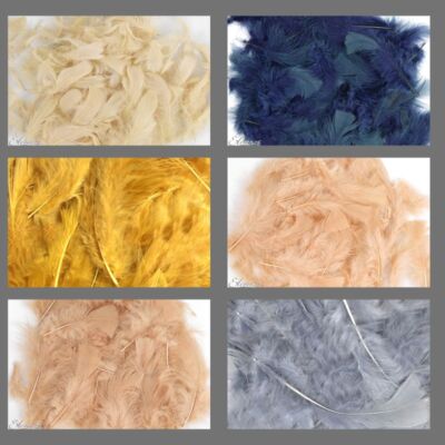 Craft Marabout Federn gemischte Größen 3-8 Zoll 8 g Beutel - Kostüm Handwerk Borte
