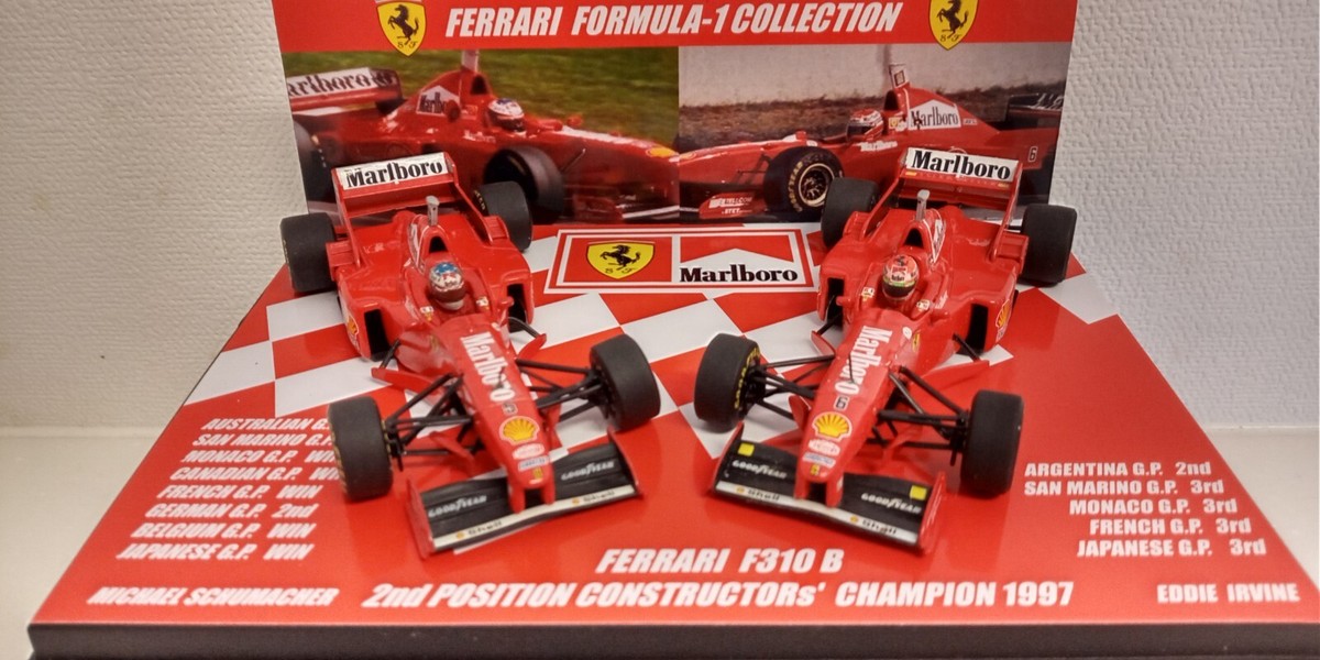 2台セット　MINICHAMPS Ferrari 2 CAR SET 1/43 Minichamps FERRARI F310B 1997 SCHUMACHER IRVINE 2nd
