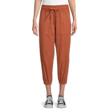 Time And Tru Women's Cargo Joggers, Size:L(12-14)