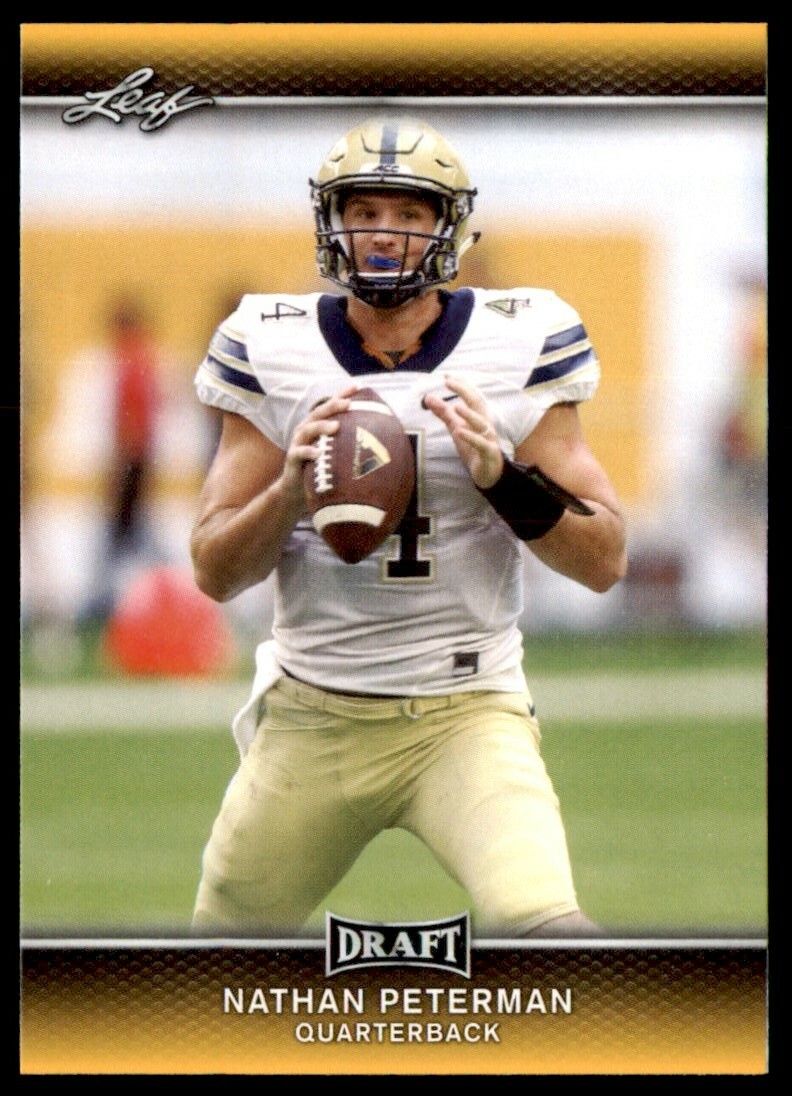 2017 Leaf Draft Gold Nathan Peterman Pittsburgh Panthers #53