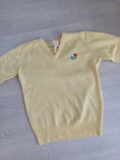 Hawick Knitwear  Wool  V-Neck Pullover Sweater Size Small Vintage Scotland