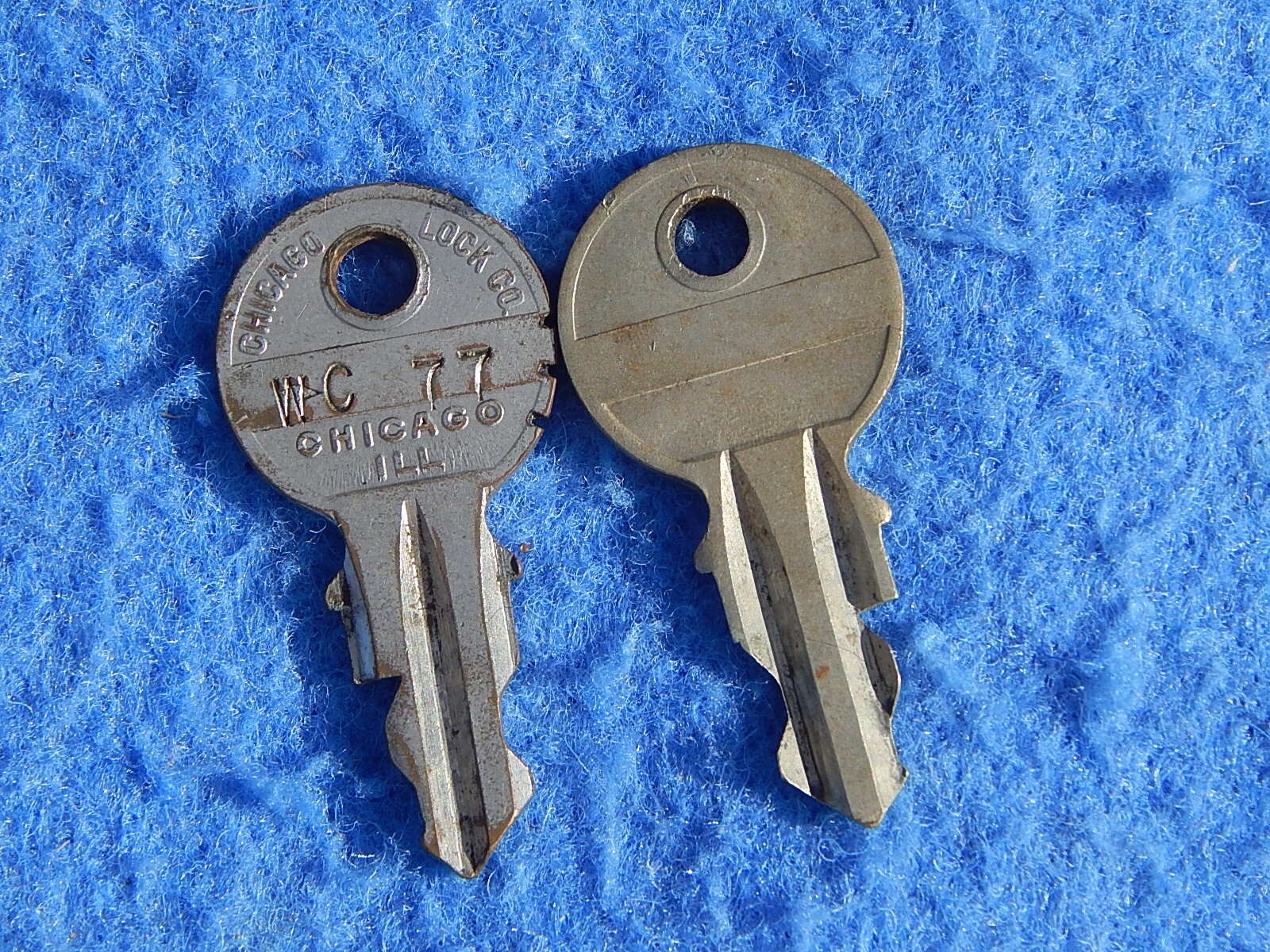 Wurlitzer Key WC 077 Chicago Lock wall box or cash box key