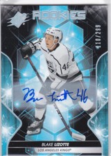19/20 SPX..BLAKE LIZOTTE..ROOKIES AUTO../299..# 74..KINGS..FREE COMBINED SHIP