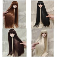1/4 1/3 Long Wig With Bangs Doll Hair Multi Color Comic Style Fit BJD Doll