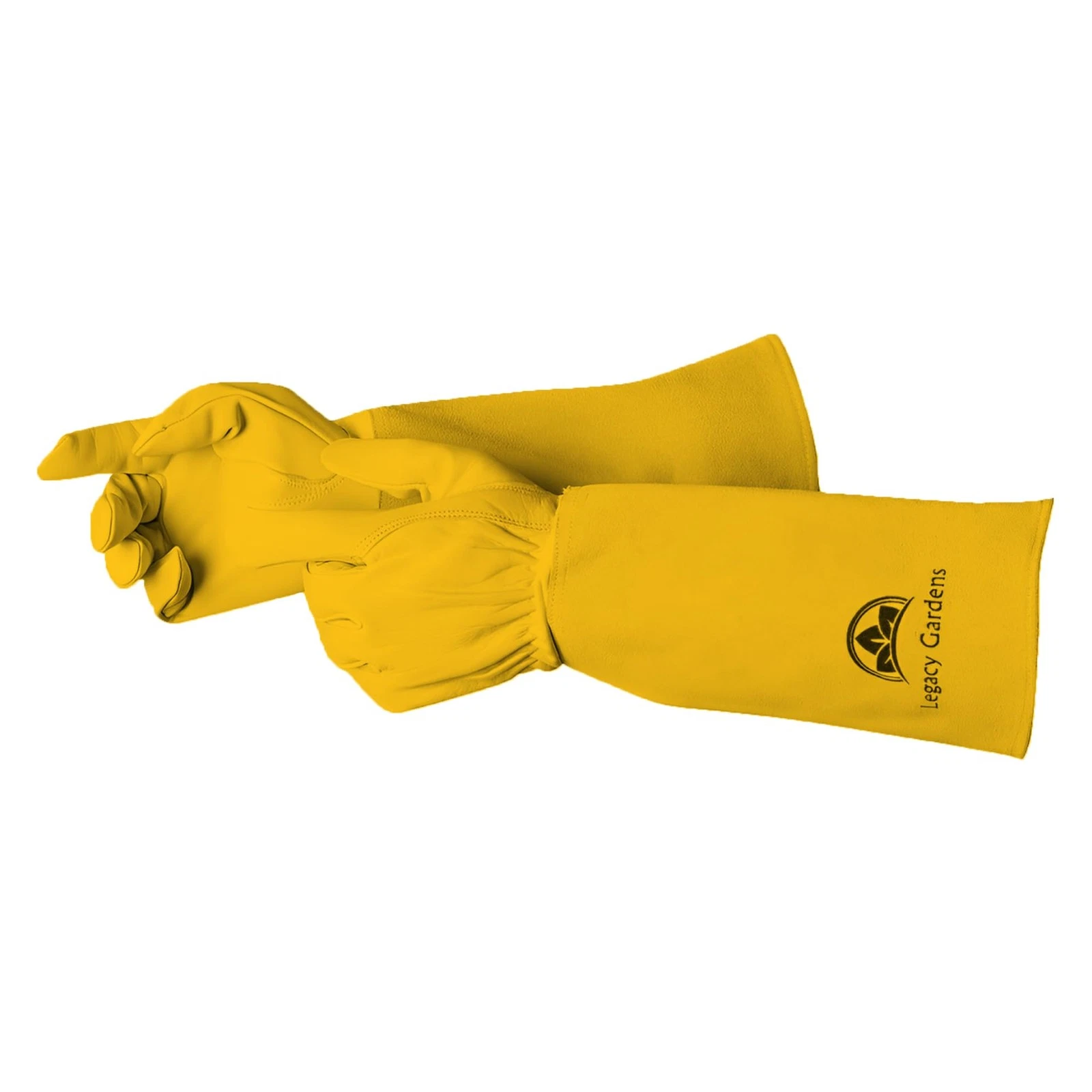 Thorn-Resistant Leather Gardening Gloves for Men & Women, XL Forearm Protection