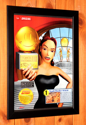 2000 Tomb Raider III 3 PlayStation PS1 Vintage Werbeblatt Poster Ad Page Framed