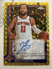 2025/26 Topps Chrome Jalen Brunson Gold Refractor Auto 25/50 On Card Knicks Cup