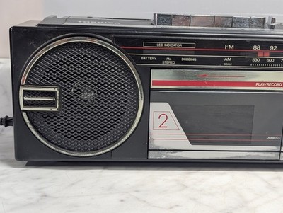 Vintage Boombox Toshiba RT-8035 Portable Dual Cassette AM/FM