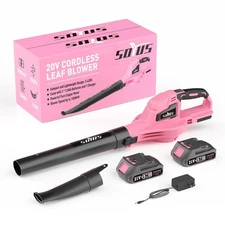 SOYUS Leaf Blower, 20V Leaf Blower Cordless with 2x2.0Ah Battery and Charger,...