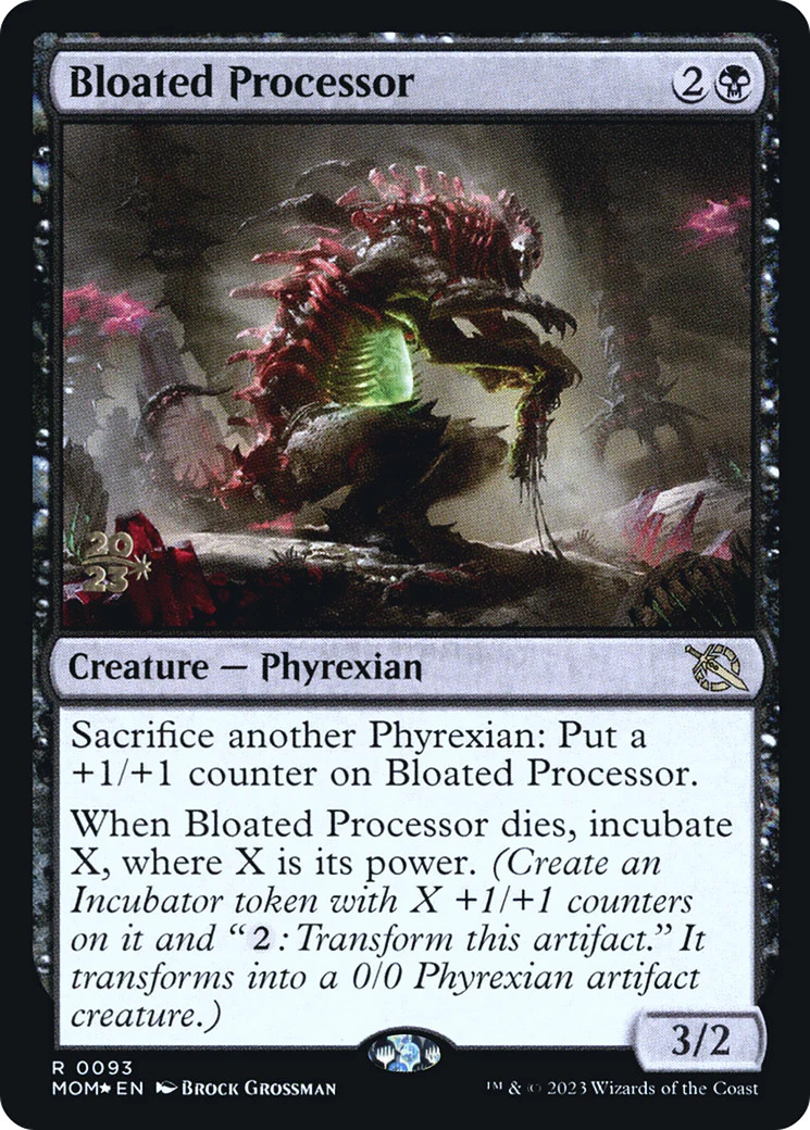 MTG Bloated Processor [March of the Machine Prerelease Promos] Foil Near Mint Ma