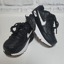 NIKE AIR MAX 90 Black White Size 5C Toddler