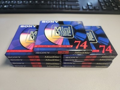 9 SONY 74A Mini Discs MDW-74 MiniDisc All New Sealed.