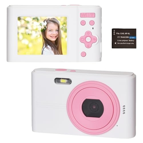 KEIYO Compact digital camera with cute two-tone color (white x