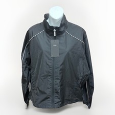 Fabletics Women  s Full Zip Track Jacket Large Black Athletic Cropped