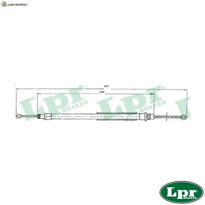 SEILZUG FESTSTELLBREMSE C0624B FÜR PEUGEOT 309/Mk/II/� KDZ /KDY /K2B 1.4L 4cyl - Bild 1 von 4