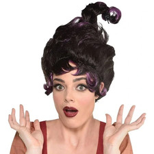 Disney's Hocus Pocus Mary Sanderson Wig Adult Purple Black Costume Cosplay New