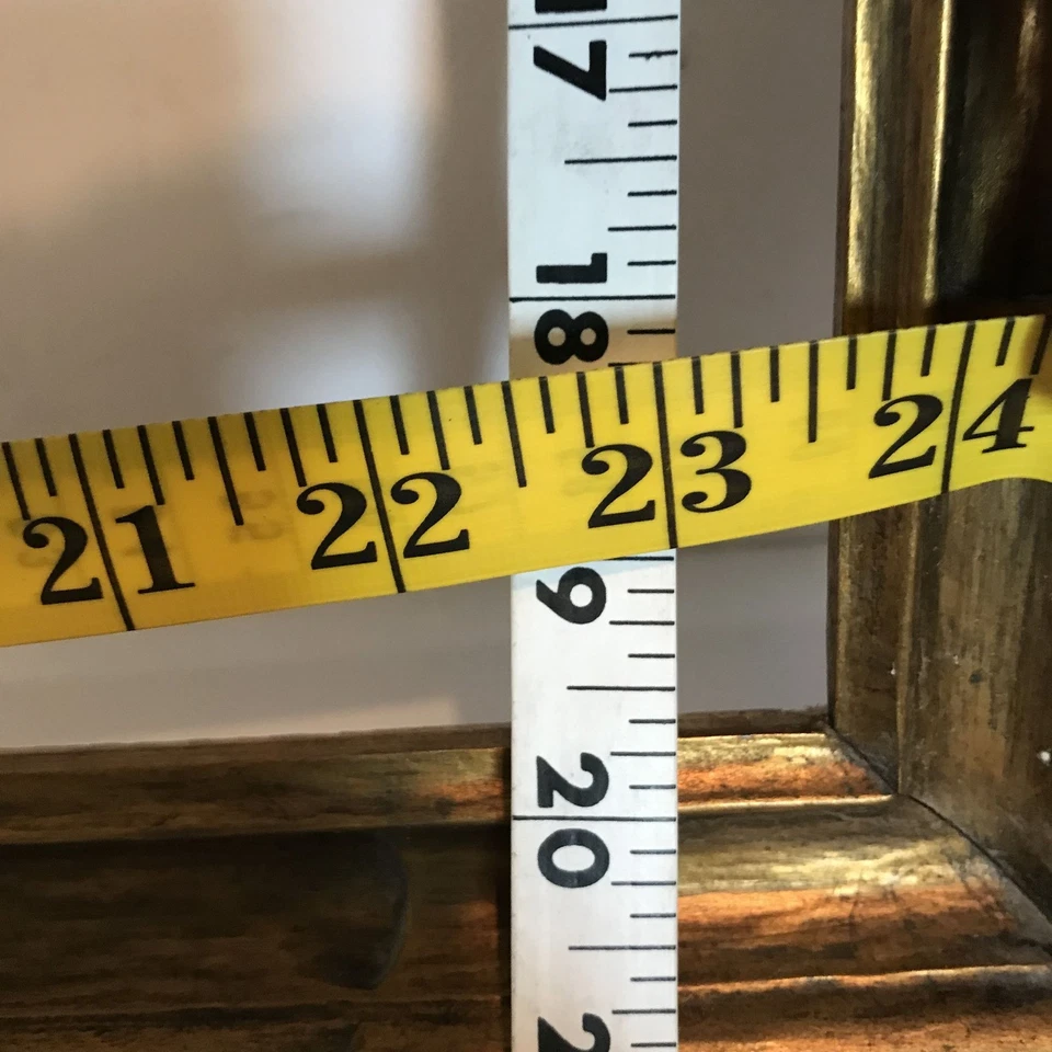 Marco de arte de madera Art Nouveau de colección dorado montaje en pared 27 x 24 exterior Foto 4 de 4